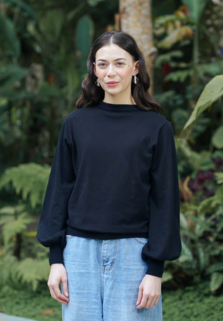 NONAETAL NARITA KNIT LONG SLEEVE BLACK