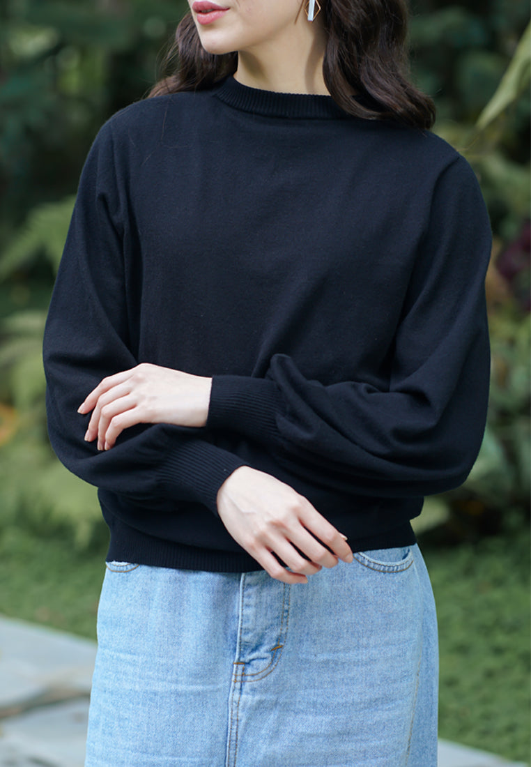 NONAETAL NARITA KNIT LONG SLEEVE BLACK