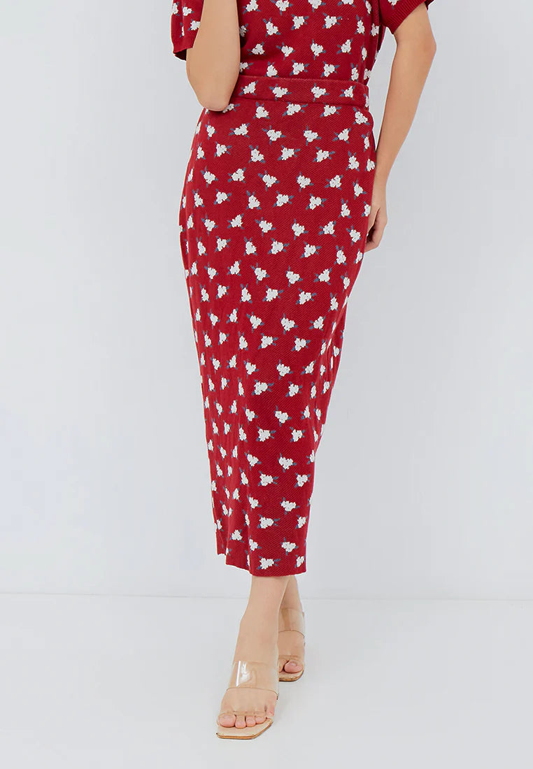 NONAETAL SONET KNIT SKIRT RED