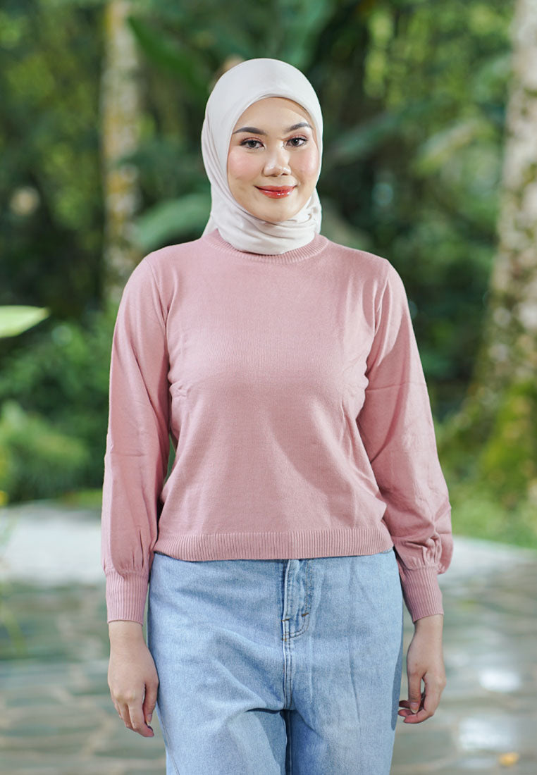 NONAETAL NARITA KNIT LONG SLEEVE PINK