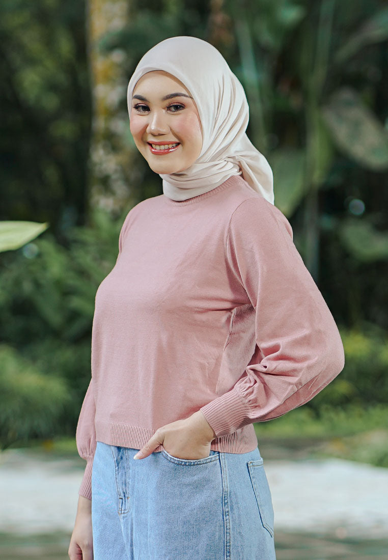 NONAETAL NARITA KNIT LONG SLEEVE PINK