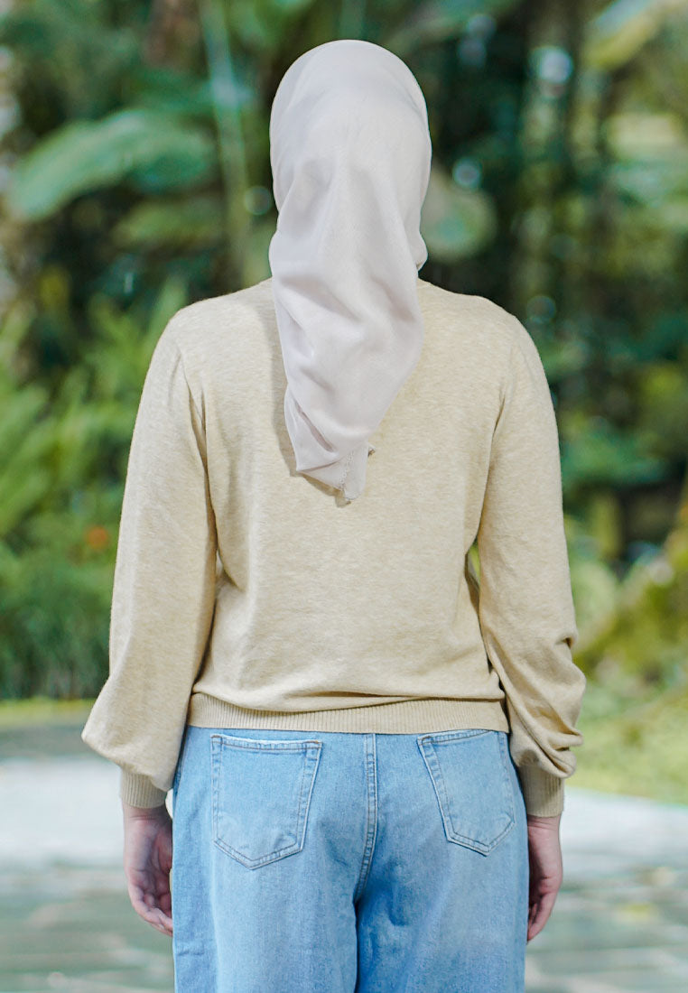 NONAETAL NARITA KNIT LONG SLEEVE BEIGE