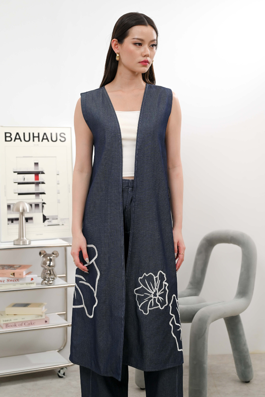 UNDONE VEST LYOCELL DENIM