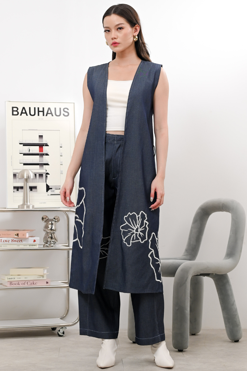 UNDONE VEST LYOCELL DENIM