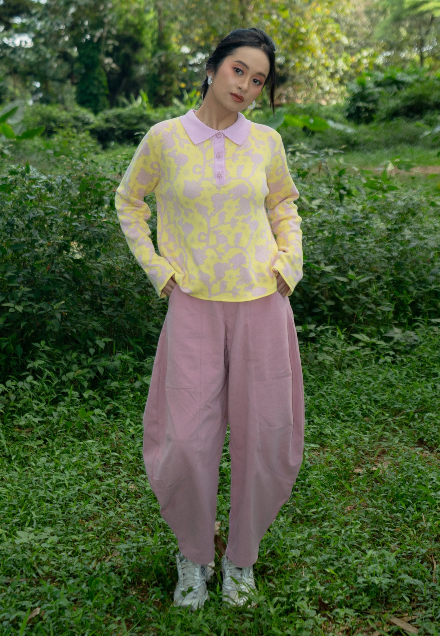 NONAETAL MAGNOLIA BARREL PANTS DUSTY PINK