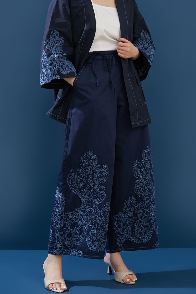 Coral Pants Embroidery