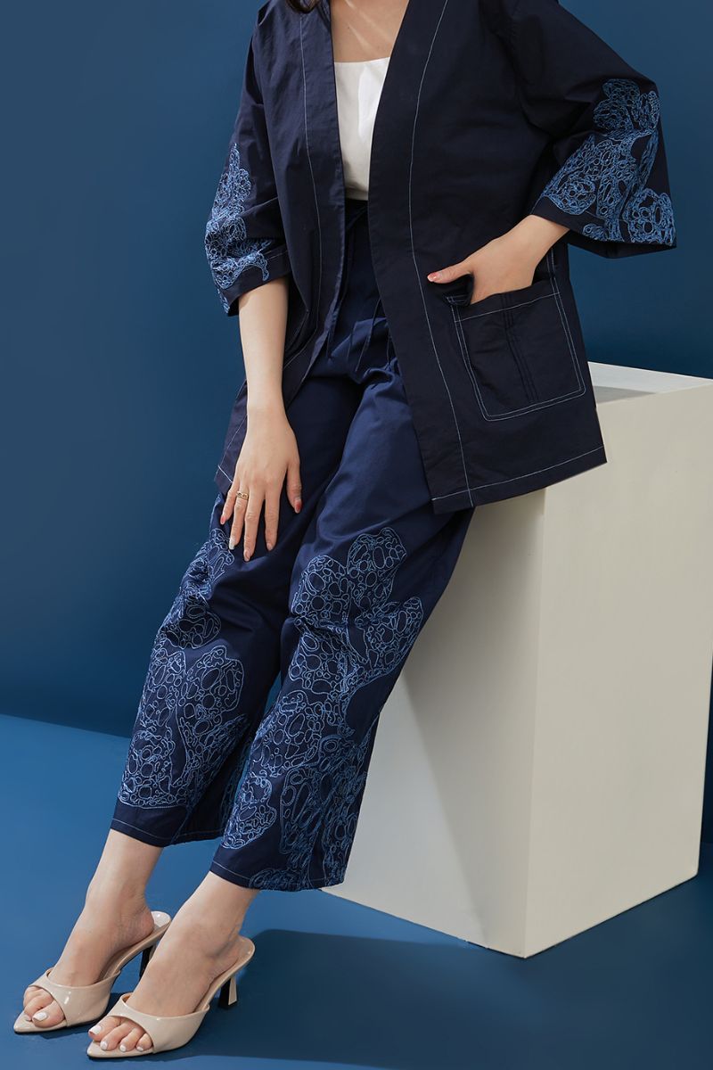 Coral Pants Embroidery