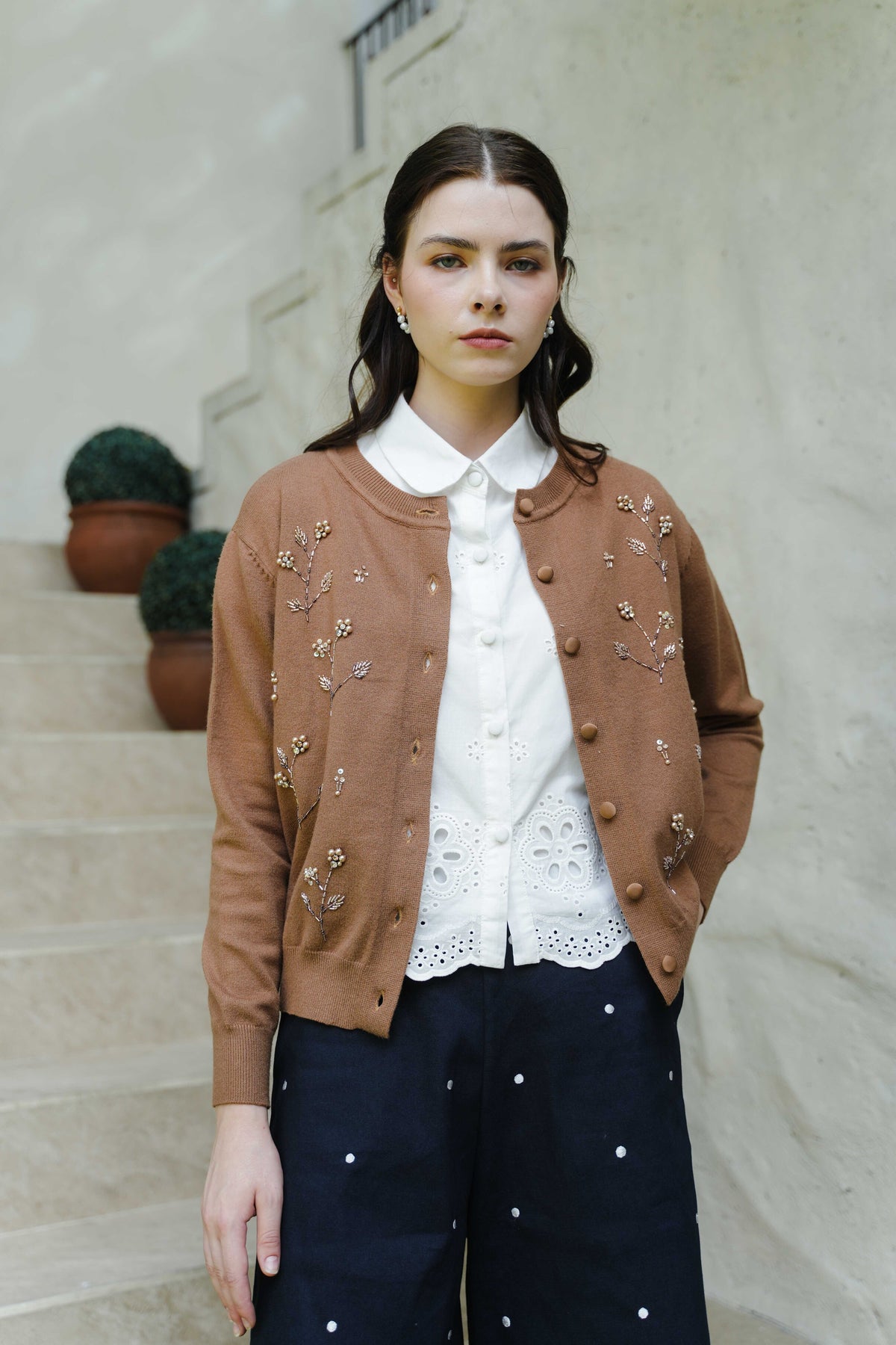 CORALIE BEADED CARDIGAN