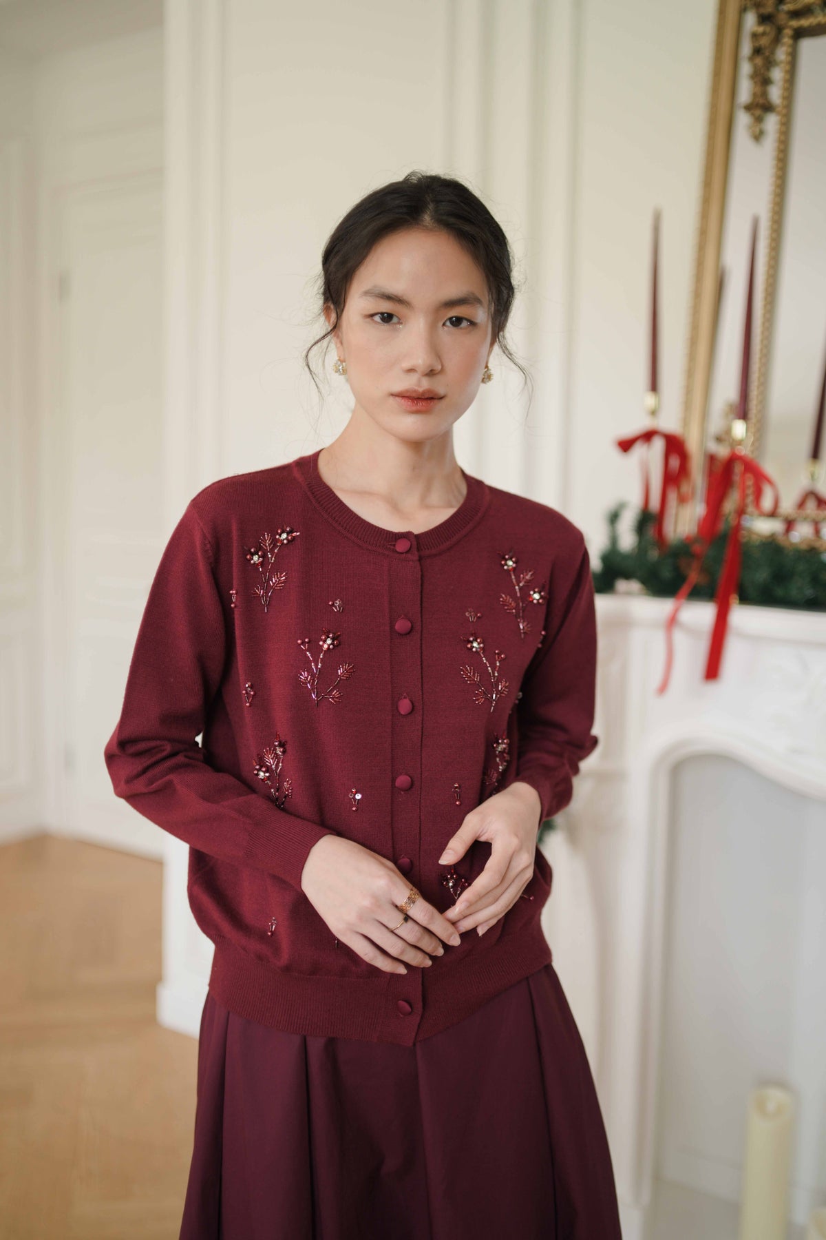 CORALIE BEADED CARDIGAN