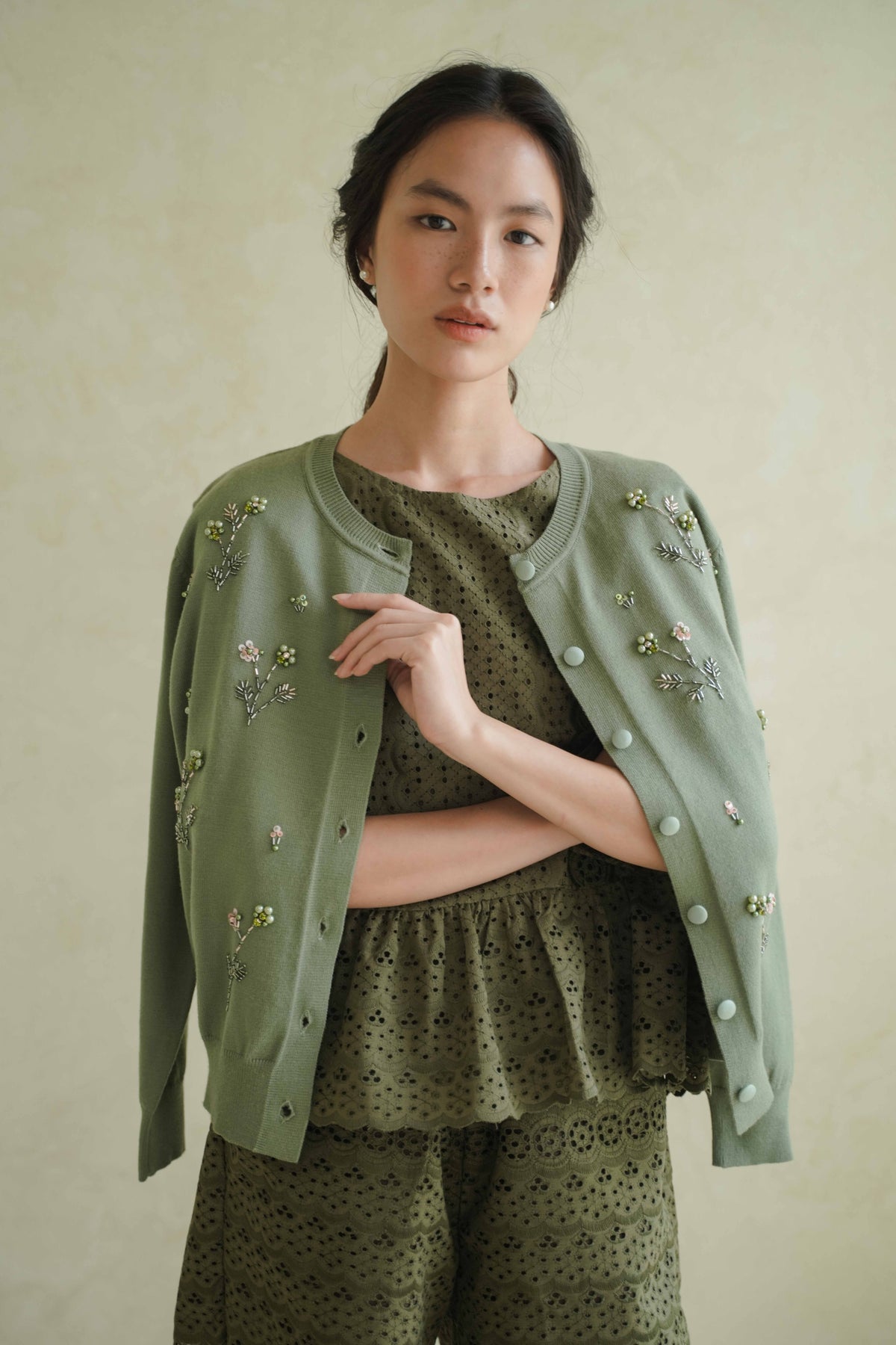 CORALIE BEADED CARDIGAN