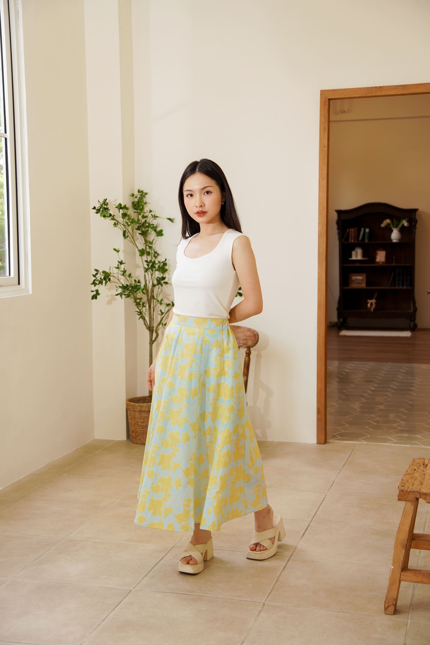 BLUE BLUSH SKIRT