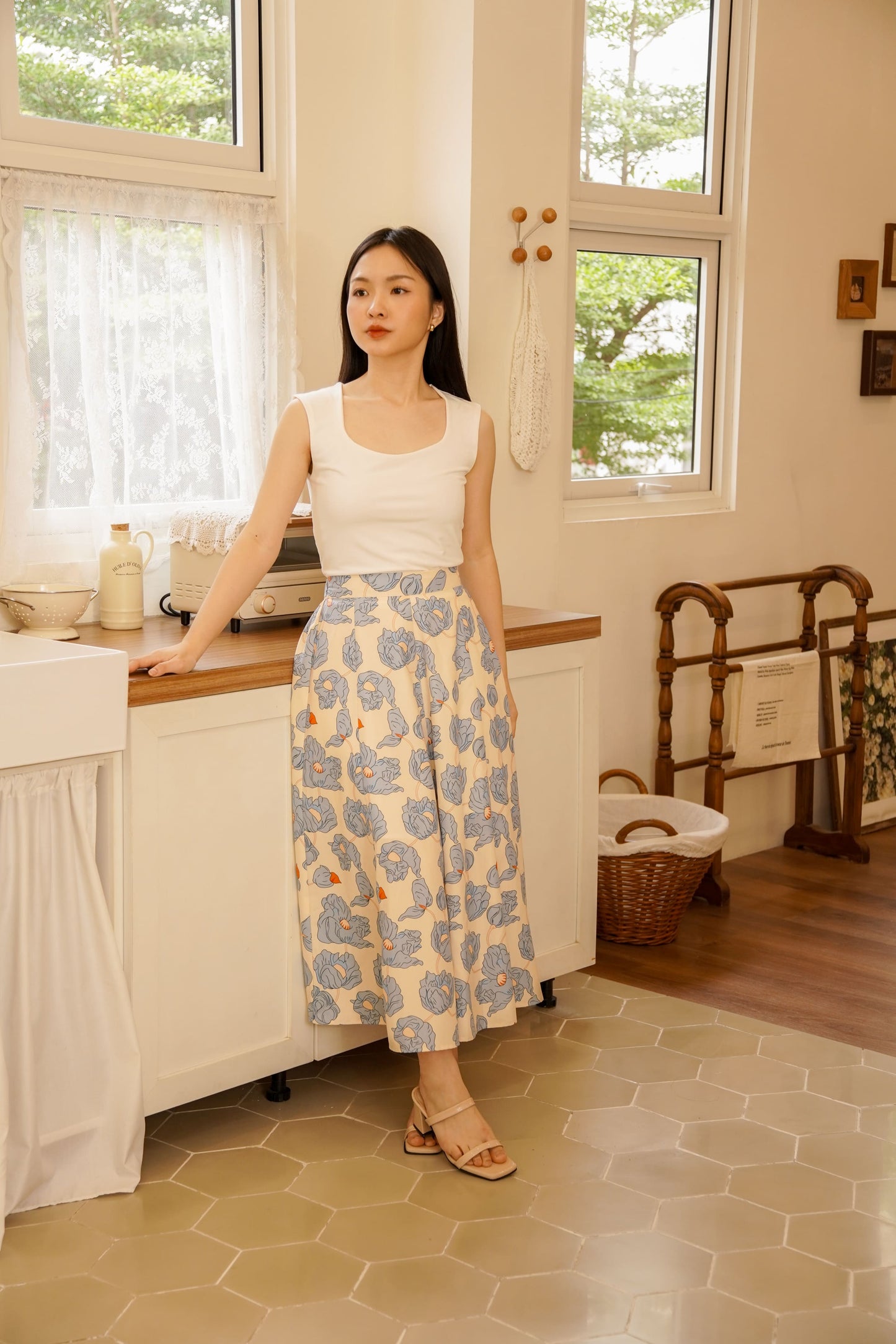 PETAL BLUE SKIRT