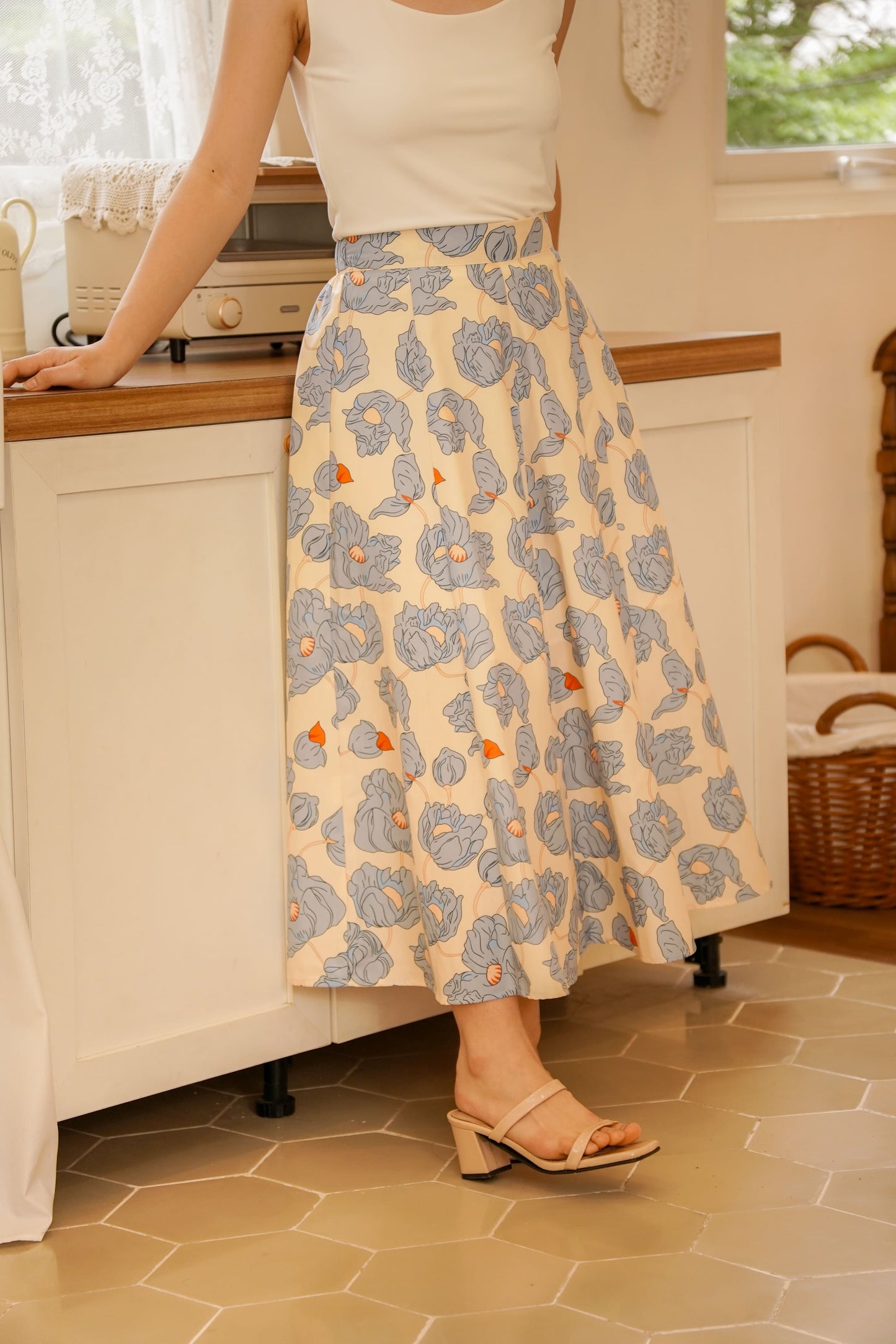 PETAL BLUE SKIRT