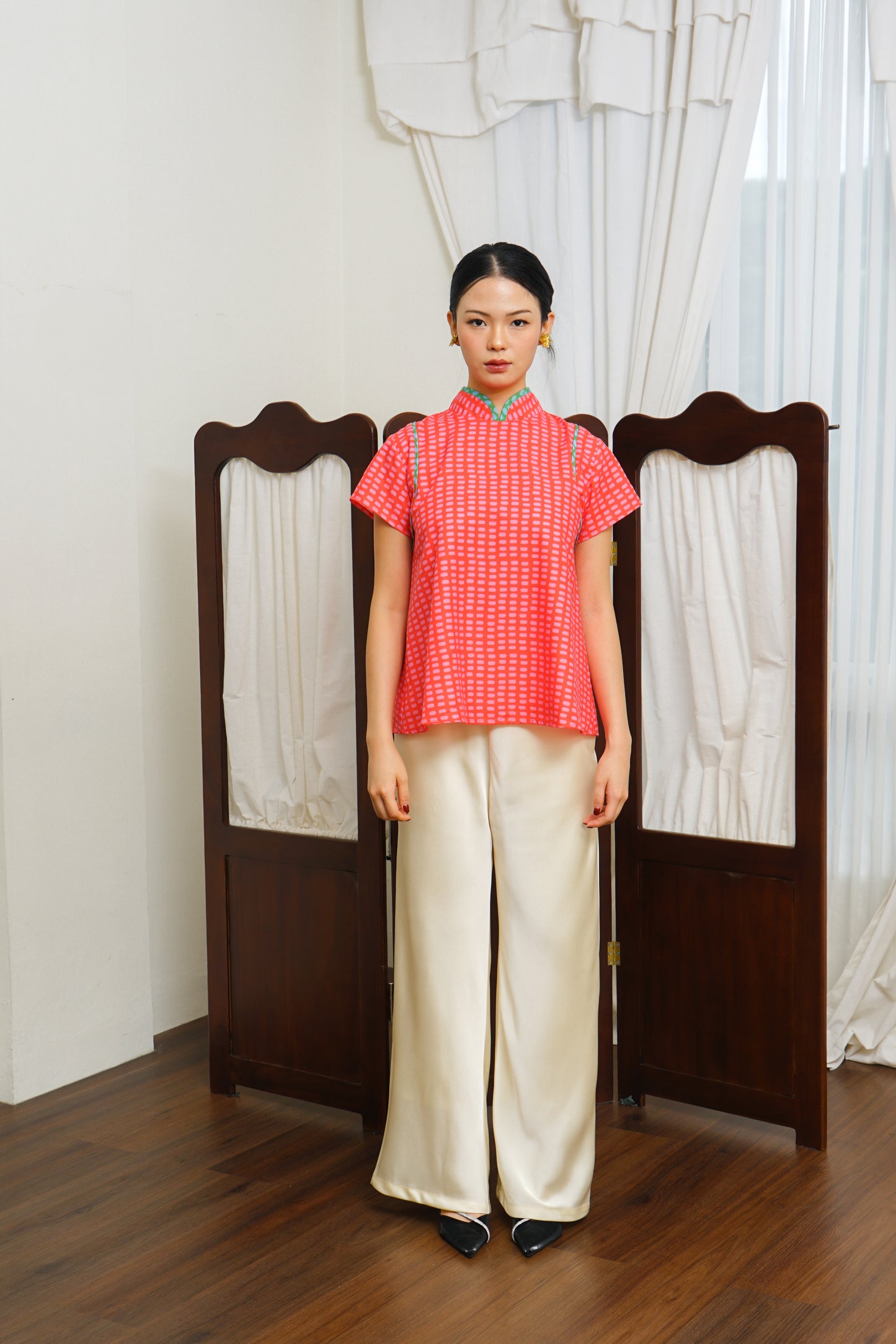 NUAN QIPAO CORAL RED (PRE-ORDER)