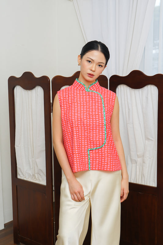 RUI QIPAO CORAL RED (PRE-ORDER)