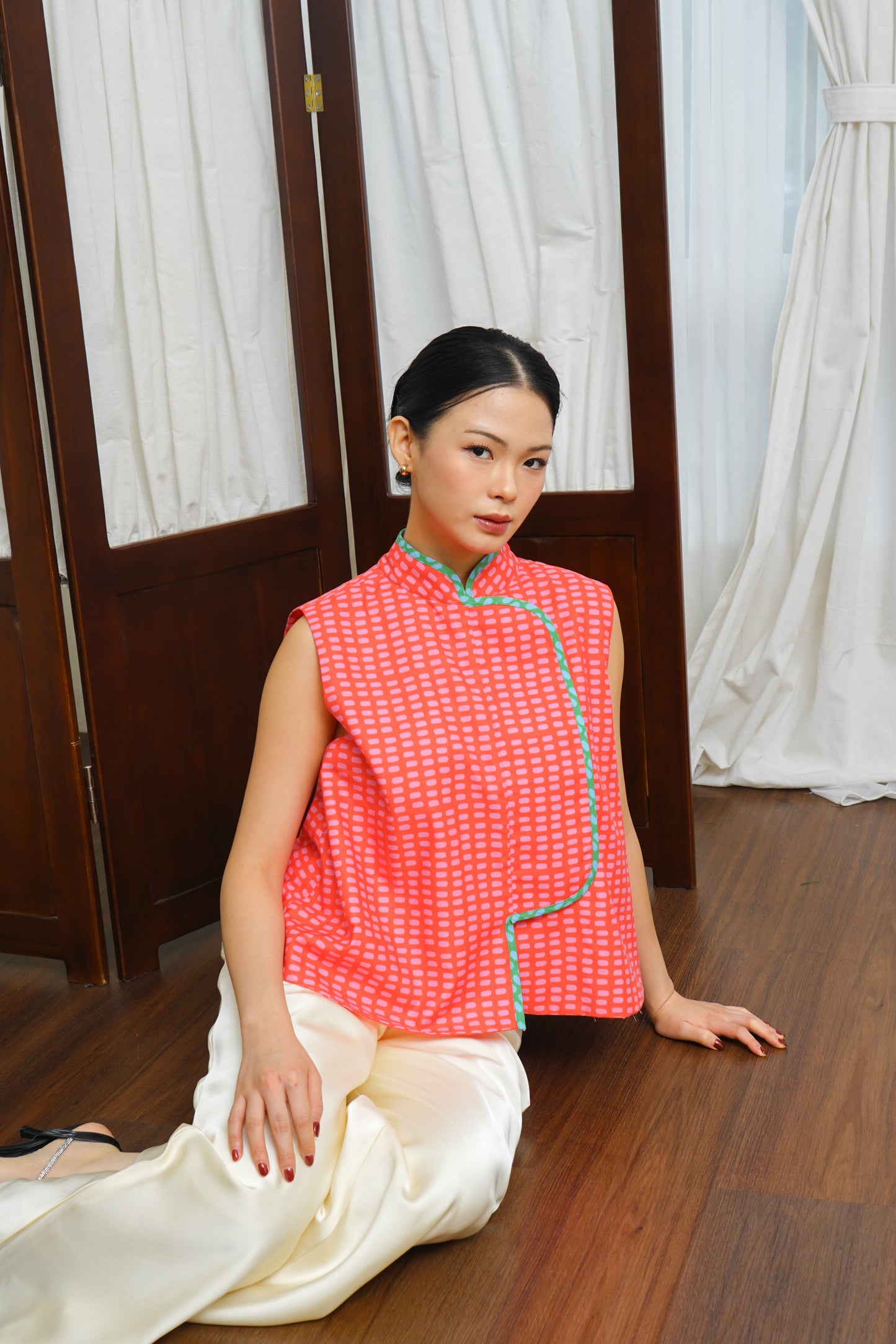 RUI QIPAO CORAL RED (PRE-ORDER)