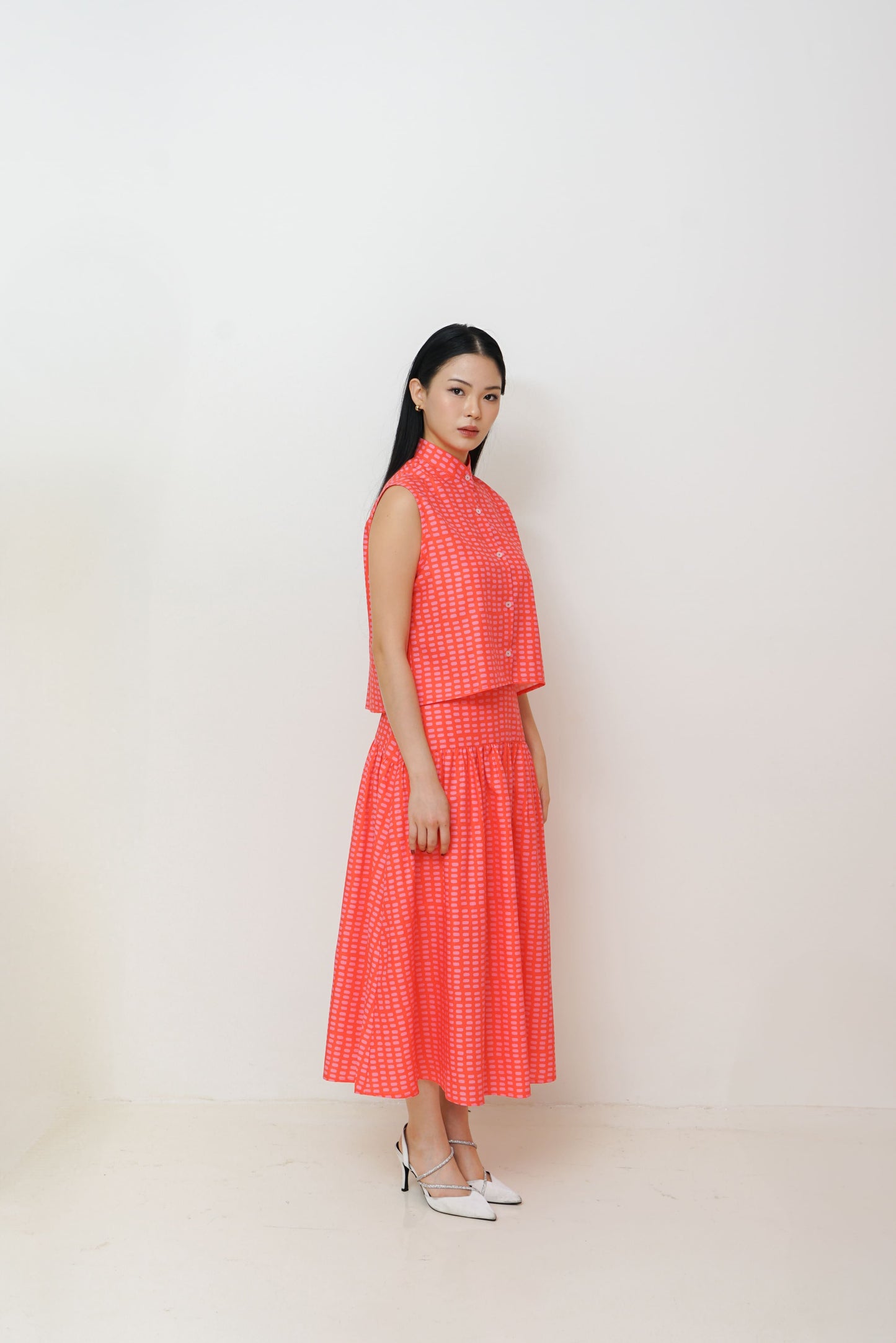 XIA QIPAO CORAL RED (PRE-ORDER)