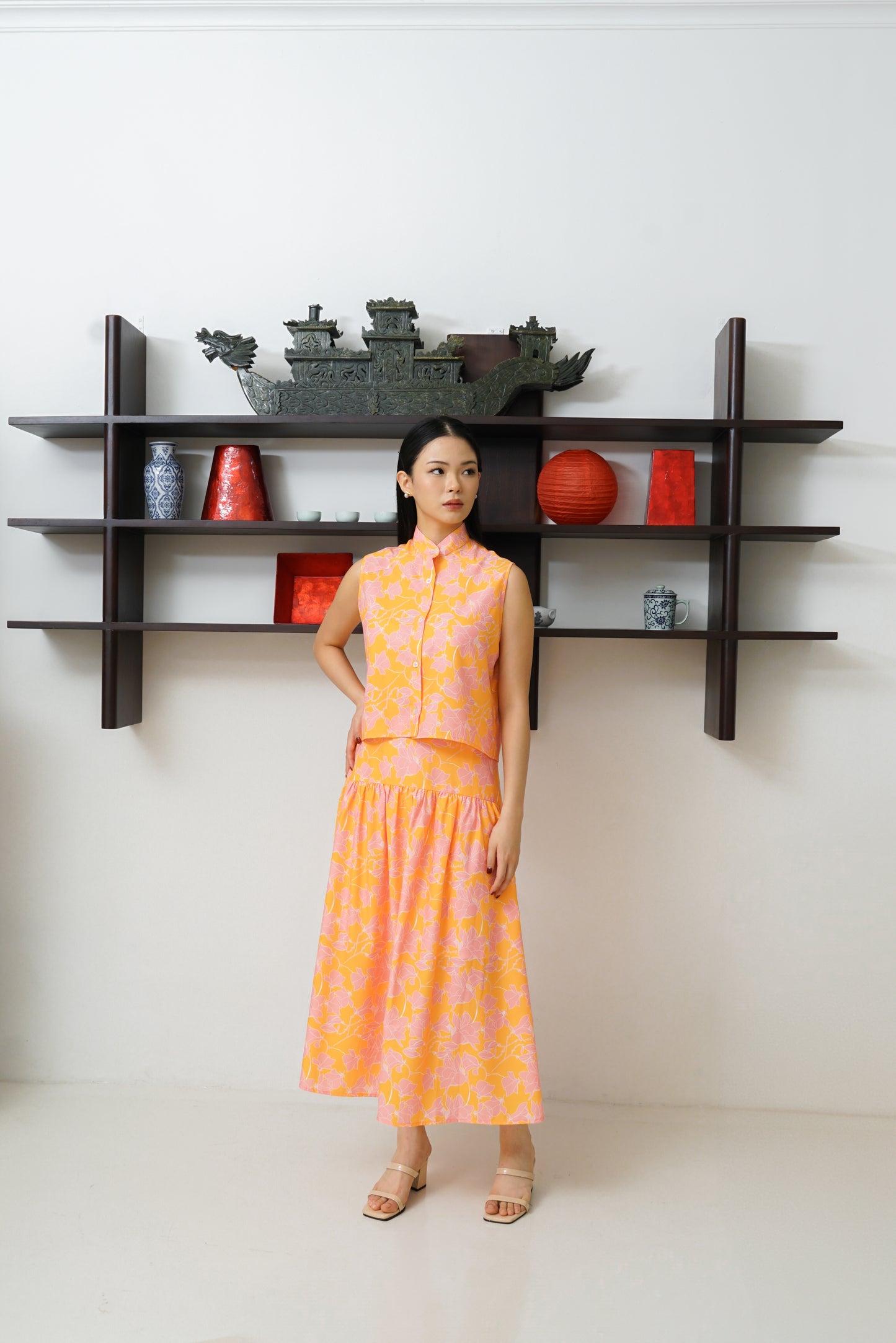 XIA SKIRT PEACH PINK (PRE-ORDER)