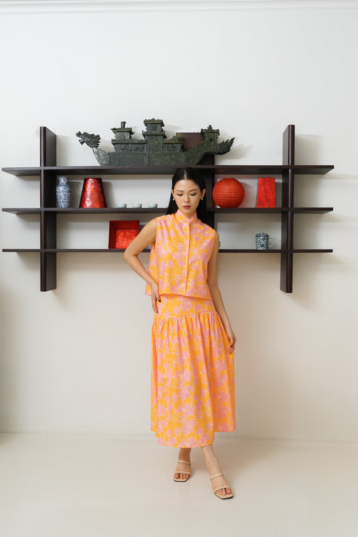 XIA SKIRT PEACH PINK (PRE-ORDER)