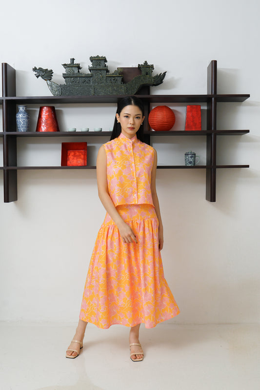 XIA SKIRT PEACH PINK (PRE-ORDER)