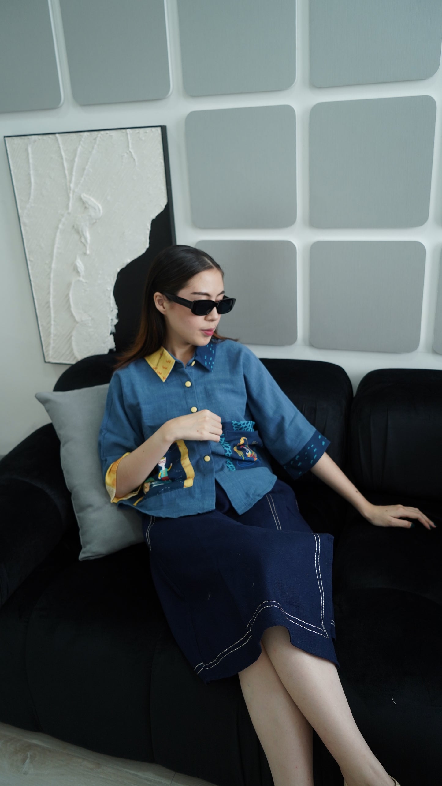PLESIRAN SHIRT DENIM BLUE