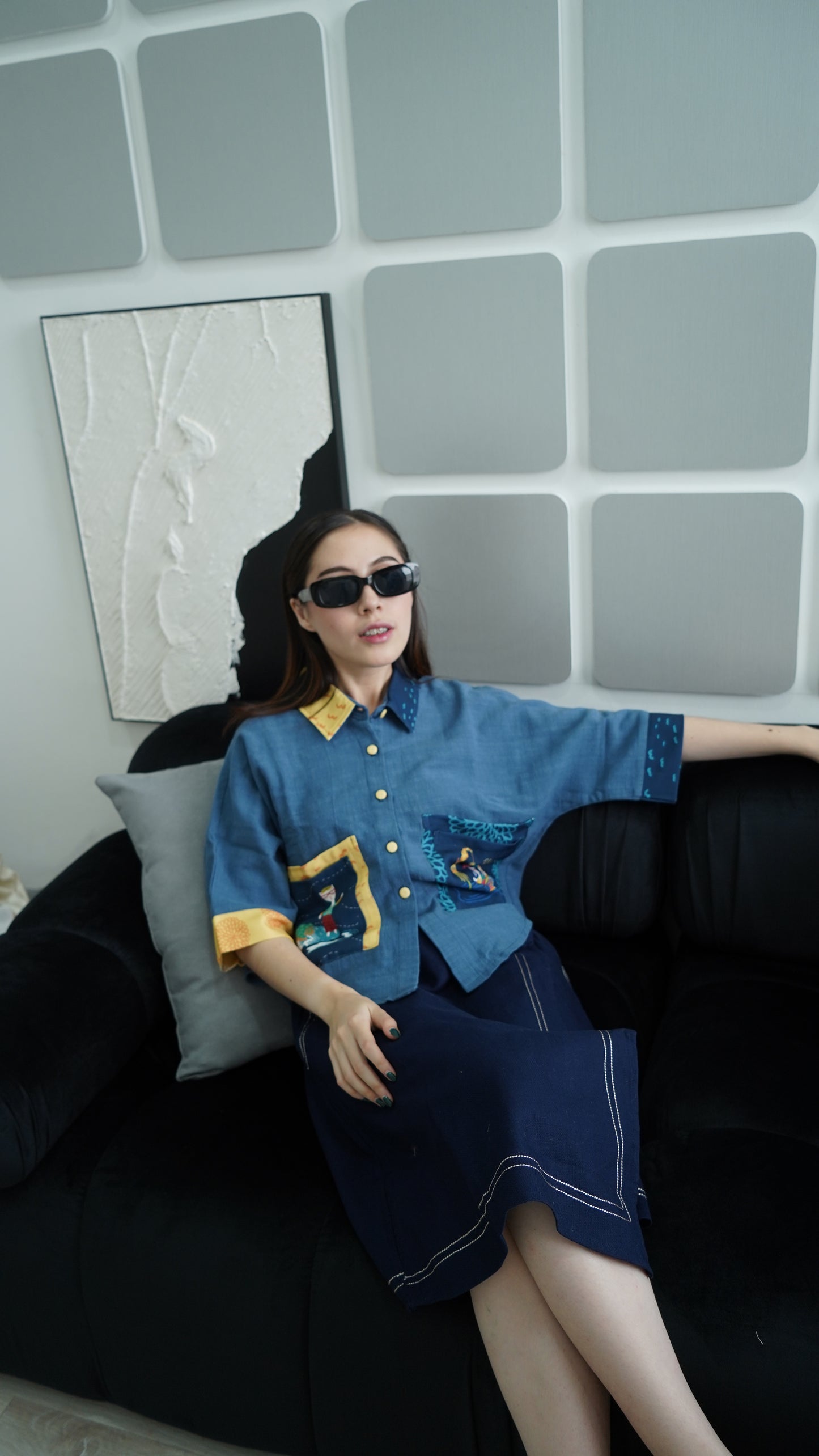 PLESIRAN SHIRT DENIM BLUE