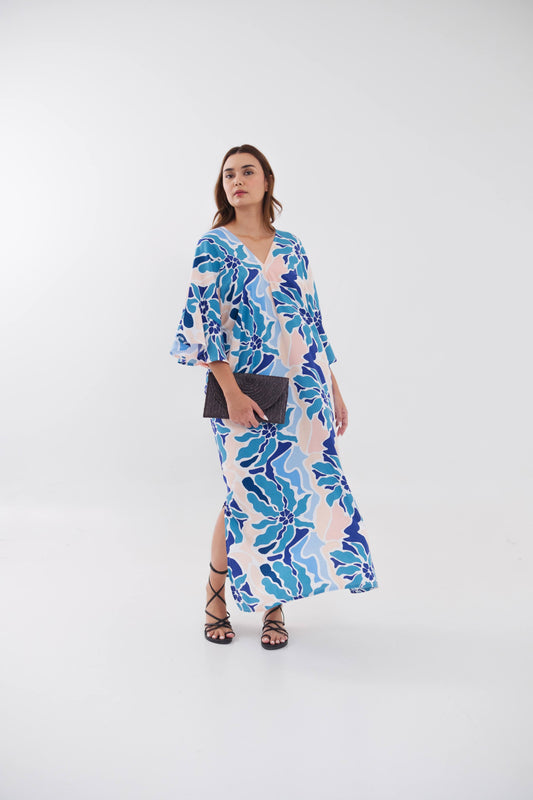 NIRVANA KAFTAN AQUA PETAL