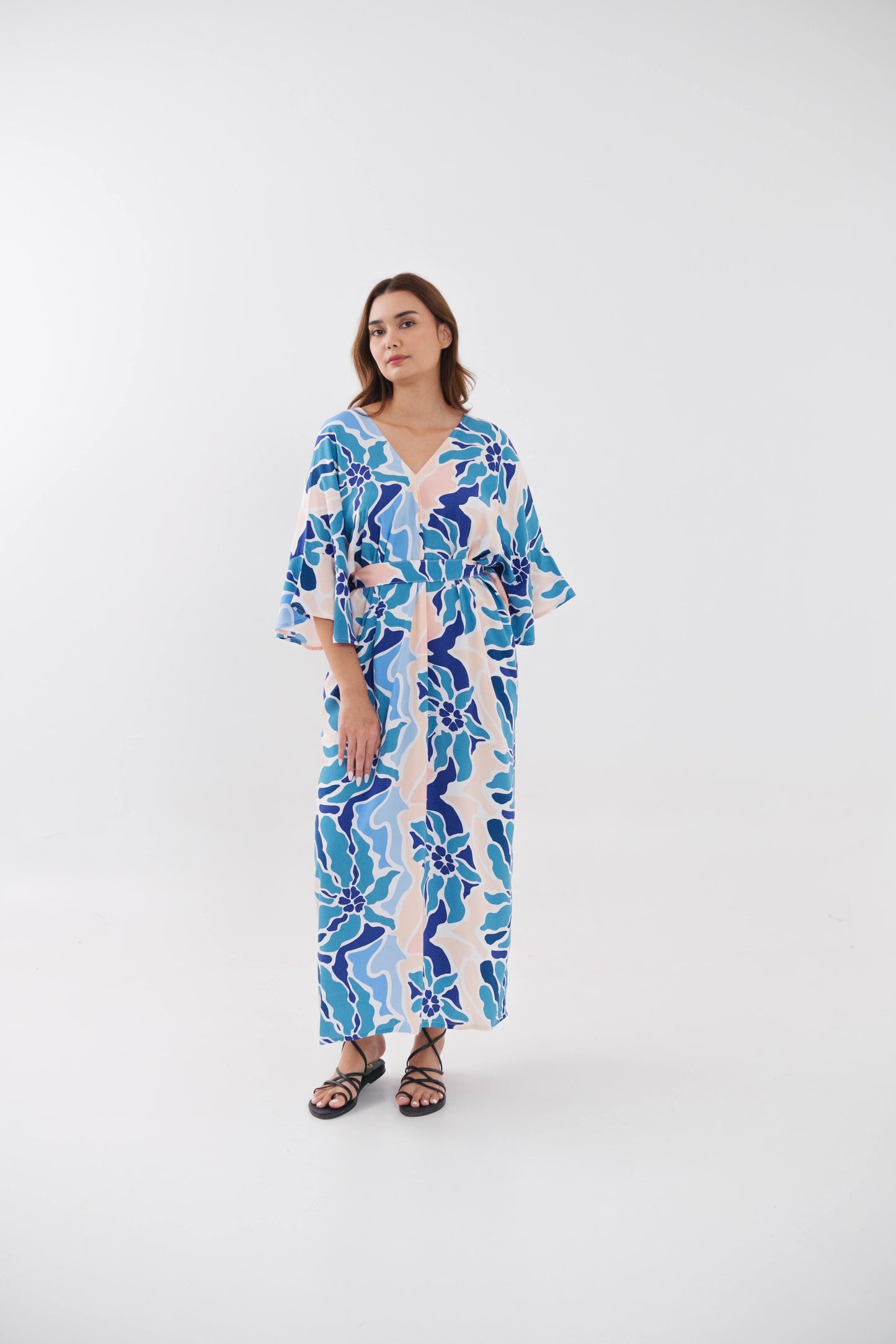NIRVANA KAFTAN AQUA PETAL