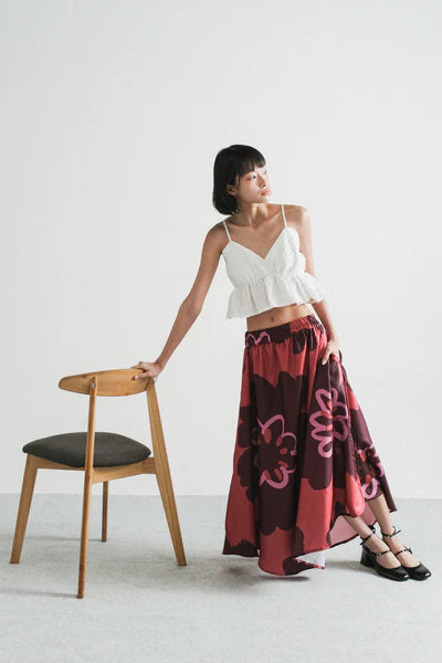 Salzburg Midi Skirt in Pinot
