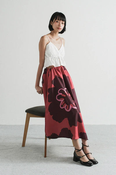 Salzburg Midi Skirt in Pinot