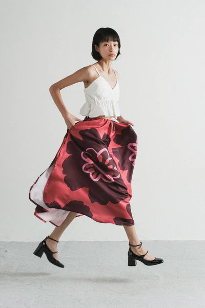 Salzburg Midi Skirt in Pinot