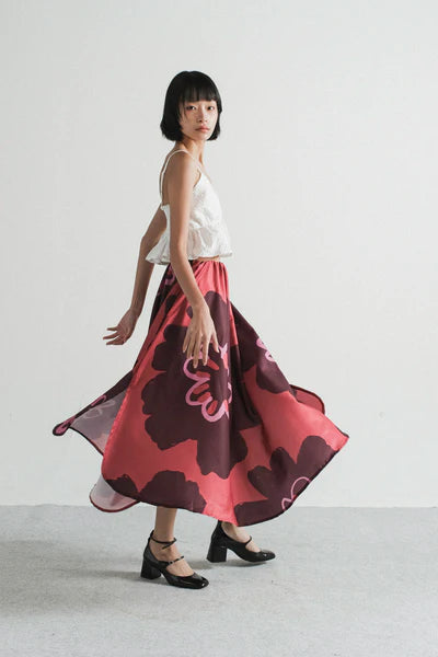 Salzburg Midi Skirt in Pinot