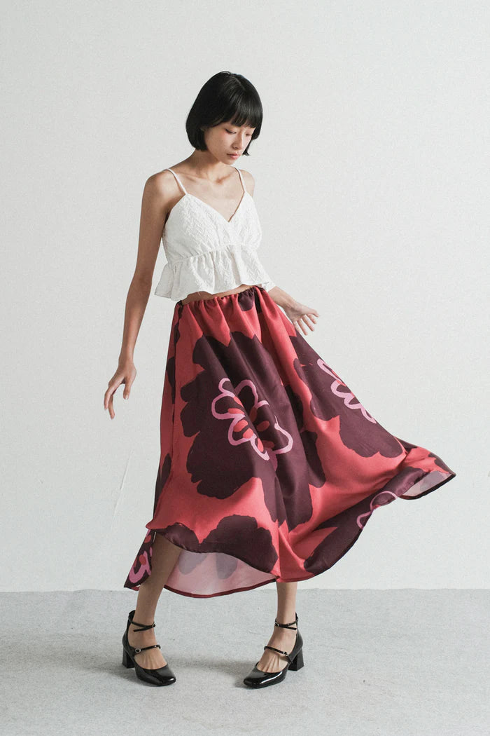 Salzburg Midi Skirt in Pinot