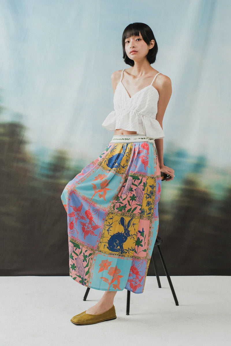 BONITO MIDI SKIRT IN RIO PRINT