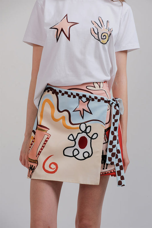RHEA SKORT IN HERA PRINT