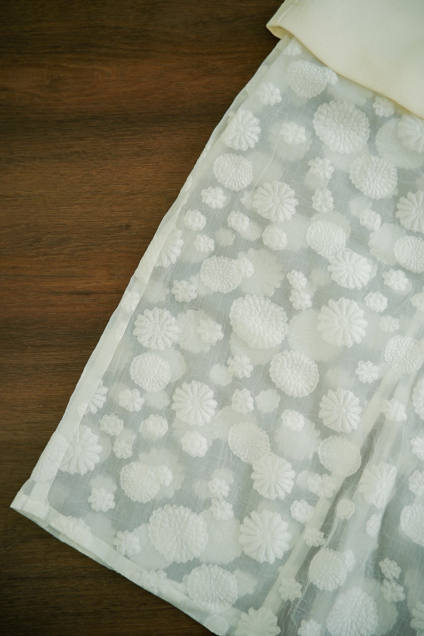 REEF CORAL ORGANZA TOP