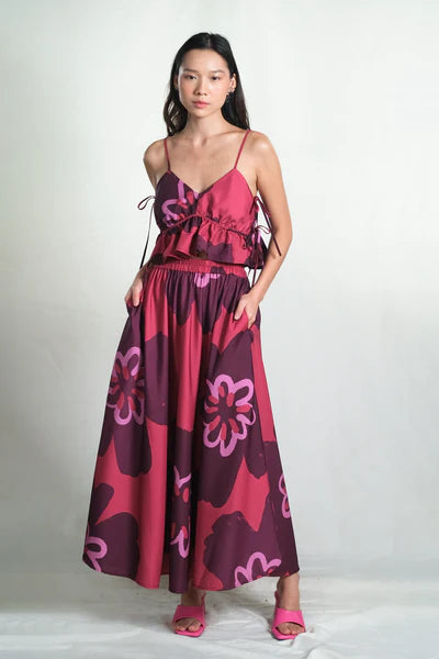 Salzburg Midi Skirt in Pinot