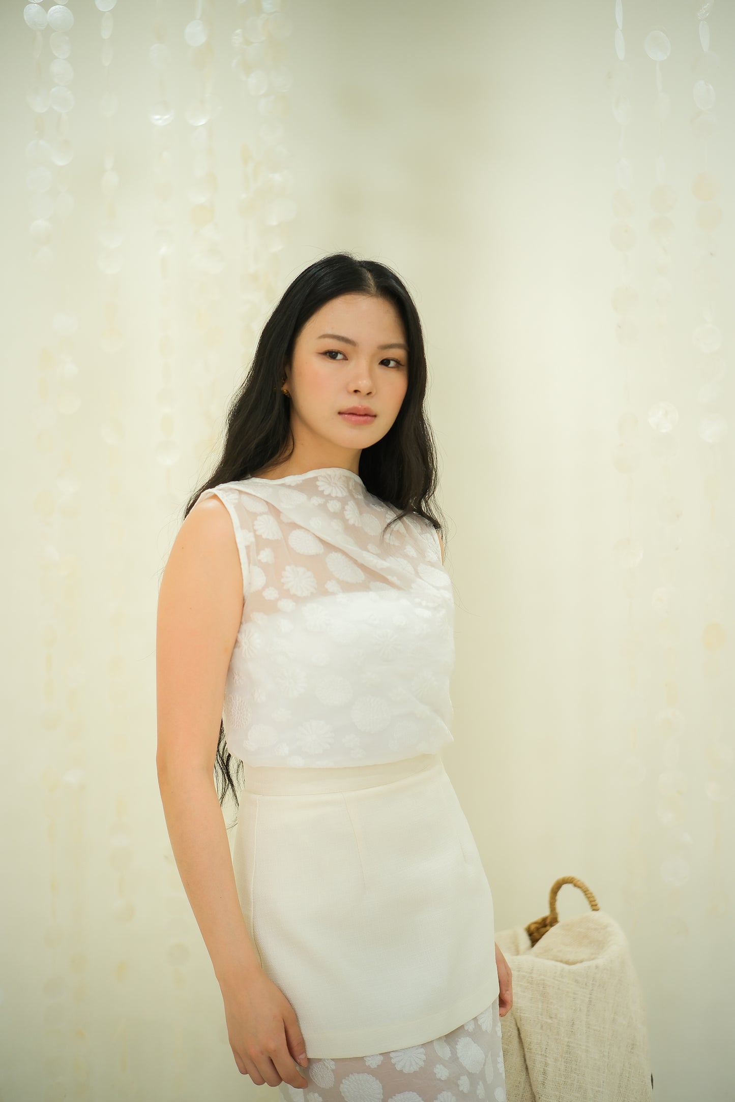 REEF CORAL ORGANZA SKIRT