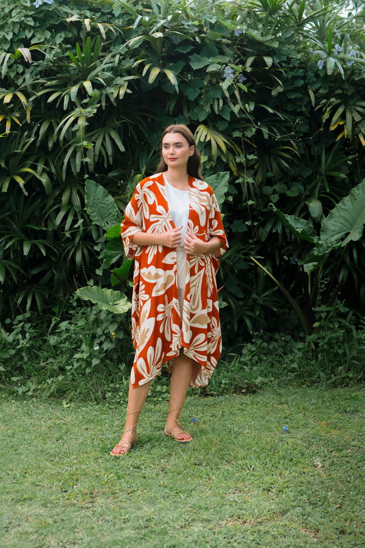 VANESIA OUTER KIMONO LOVARA TERACOTTA