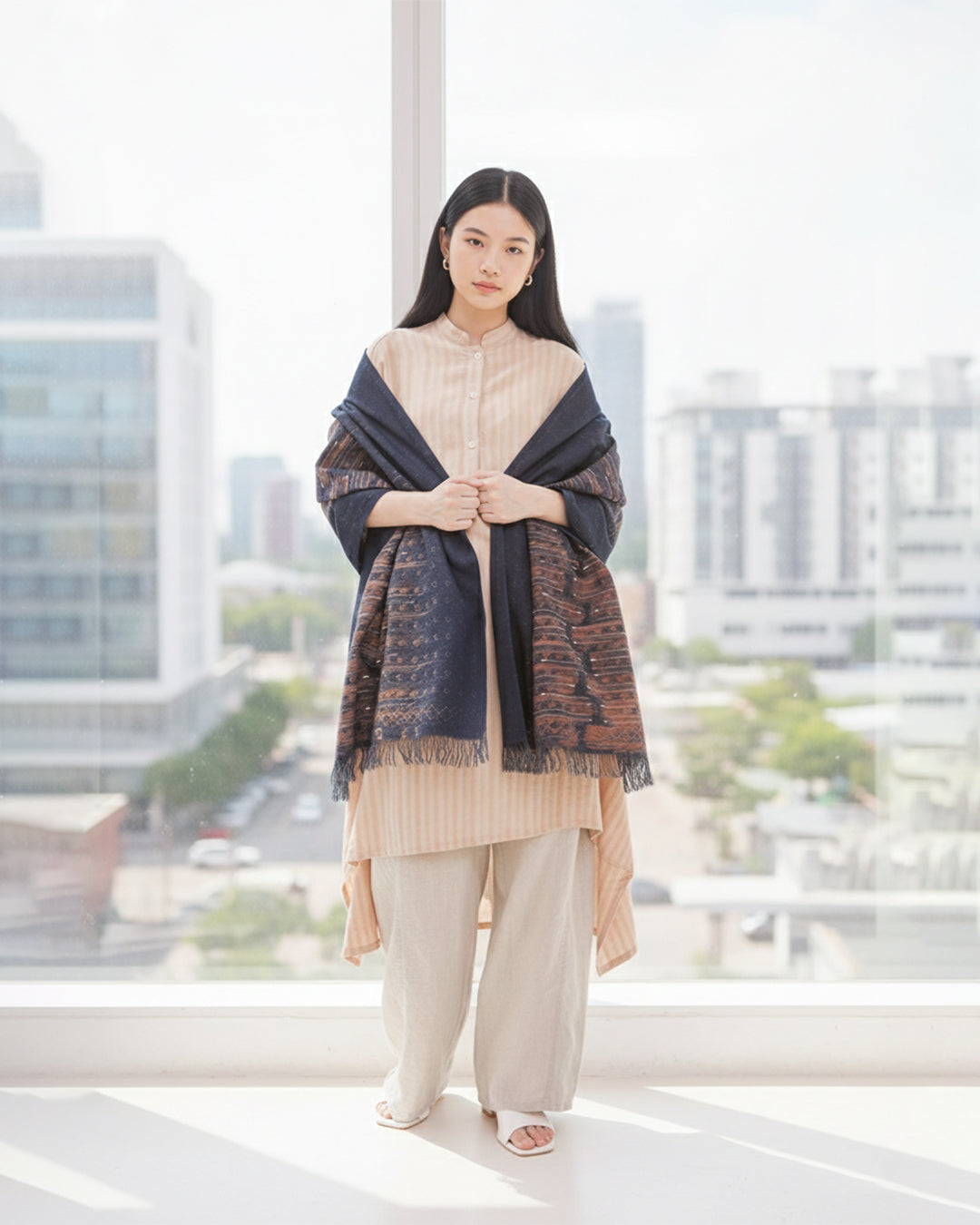 HANDWOVEN ETHEREAL SCARF LARGE
