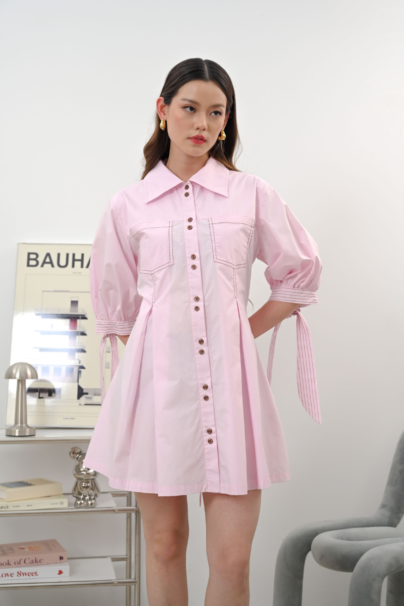 Vevo Dress Peony Pink