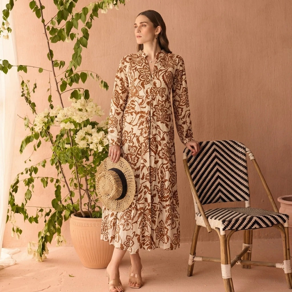 SIENNA MAXI DRESS AMBER FLORA