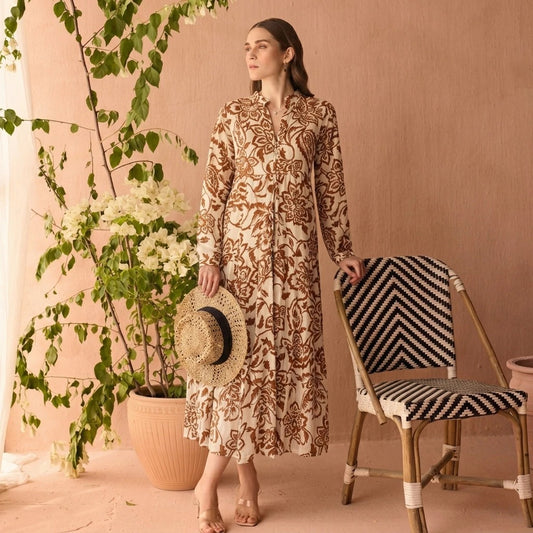 SIENNA MAXI DRESS AMBER FLORA