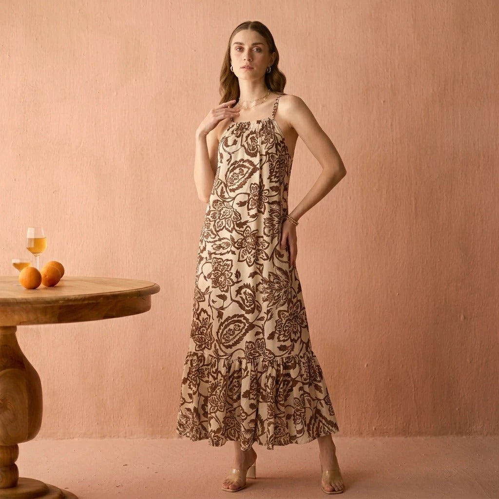 FLORENCIA LONG DRESS AMBER FLORA