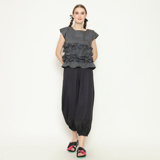 PEONY TOP GREY