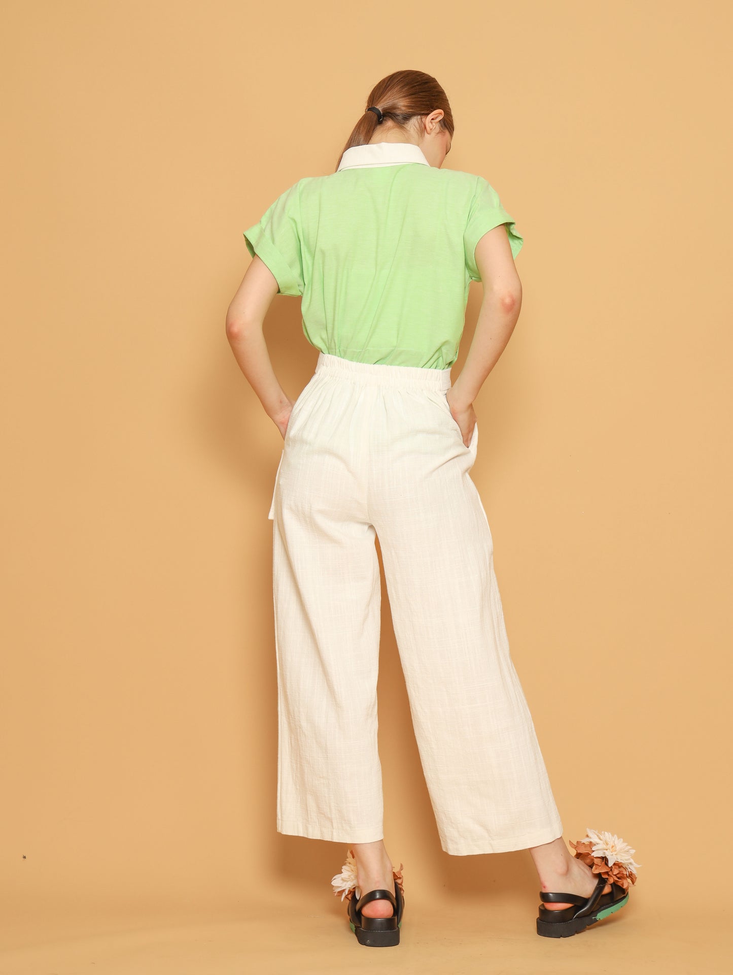 LYLA CARGO PANT WHITE