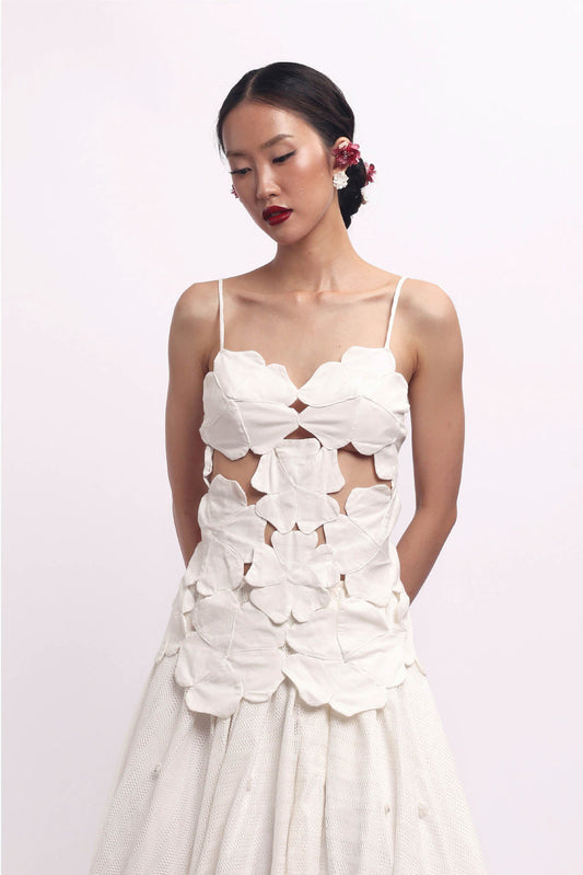 SUEDESON NARA FLOWER TOP - WITHOUT EMBELLISHMENTS (PRE-ORDER)