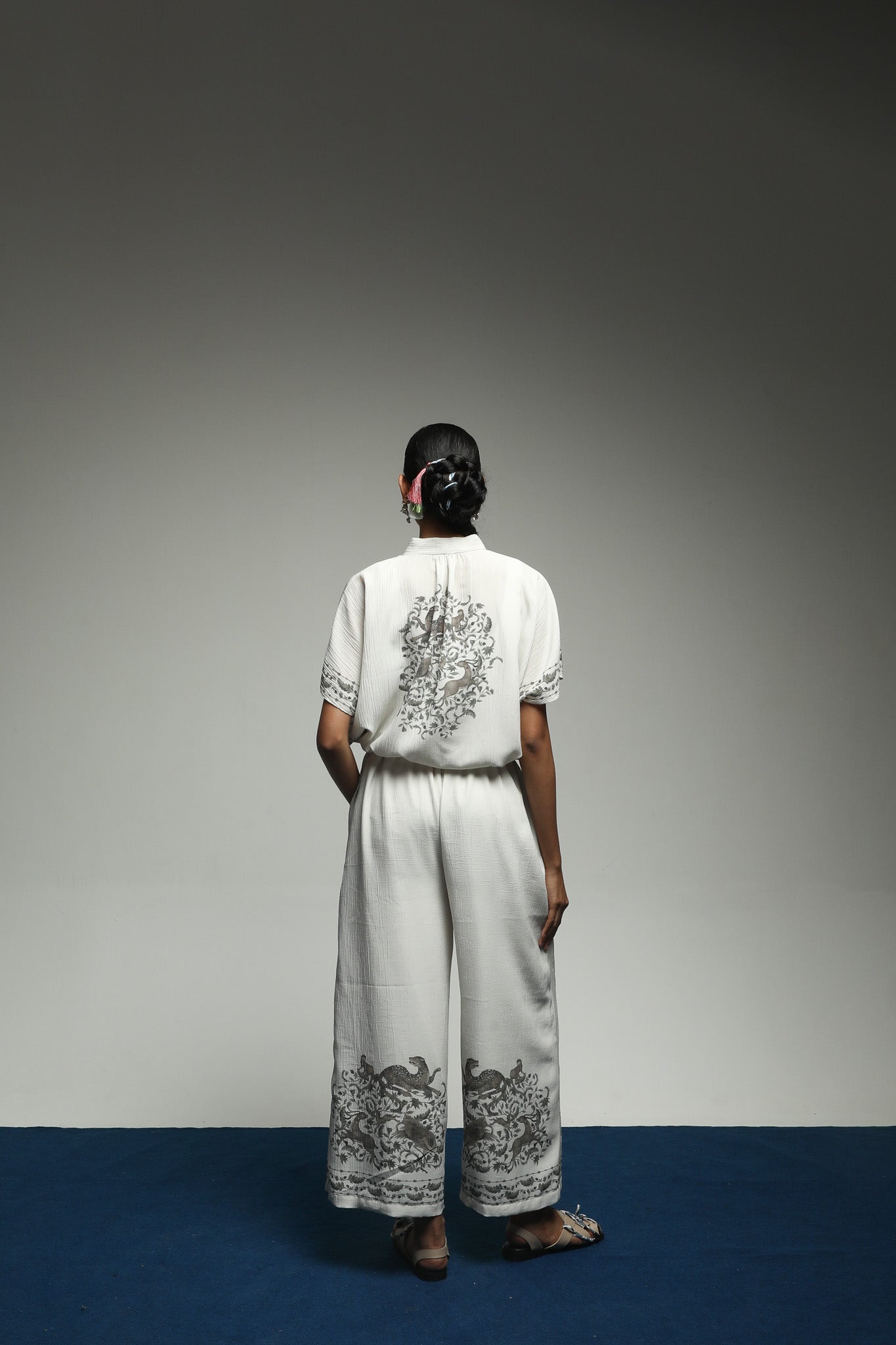 PURANA DRAPED TOP OFF TROPIPELAGO JUNGLE OFF-WHITE (PRE-ORDER)