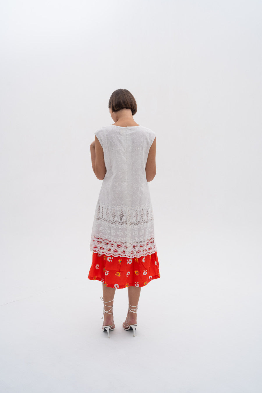 Embroidery Sleeveless Maxi Dress