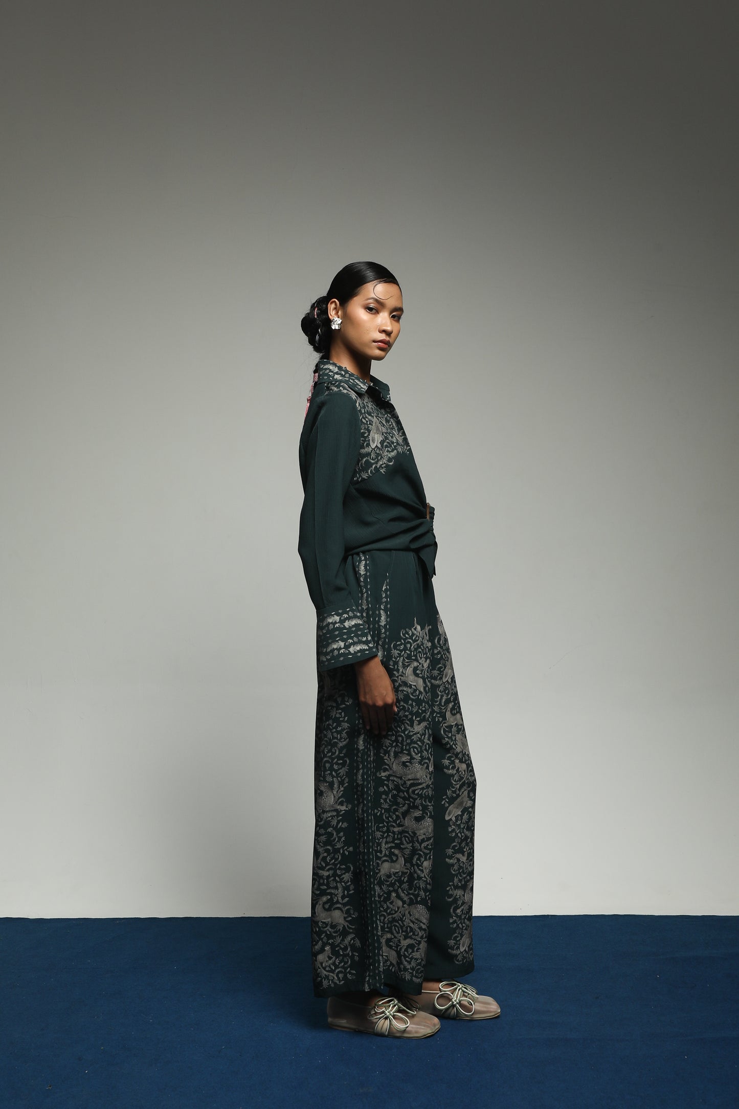 TROPIPELAGO - JUNGLE REGULAR PANTS EMERALD